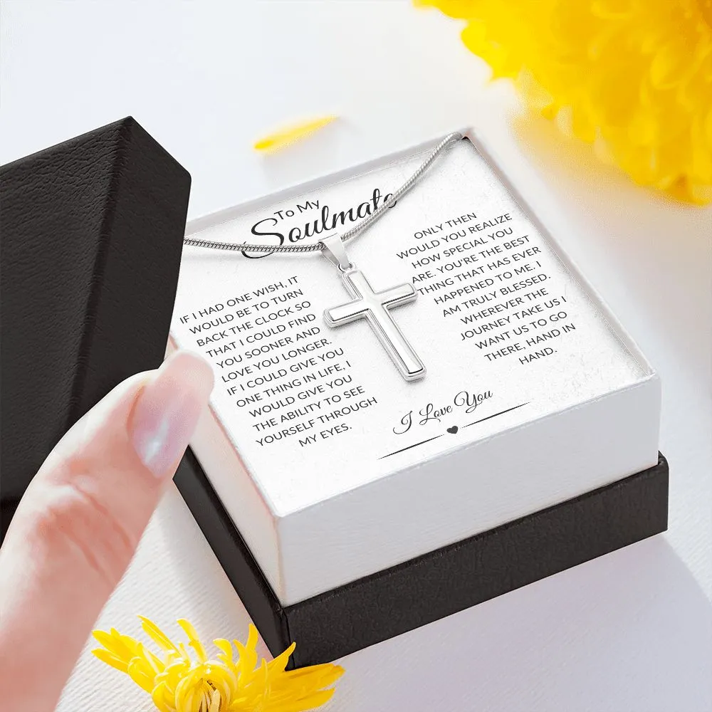 To My Soulmate | Faith-based | Cross Necklace