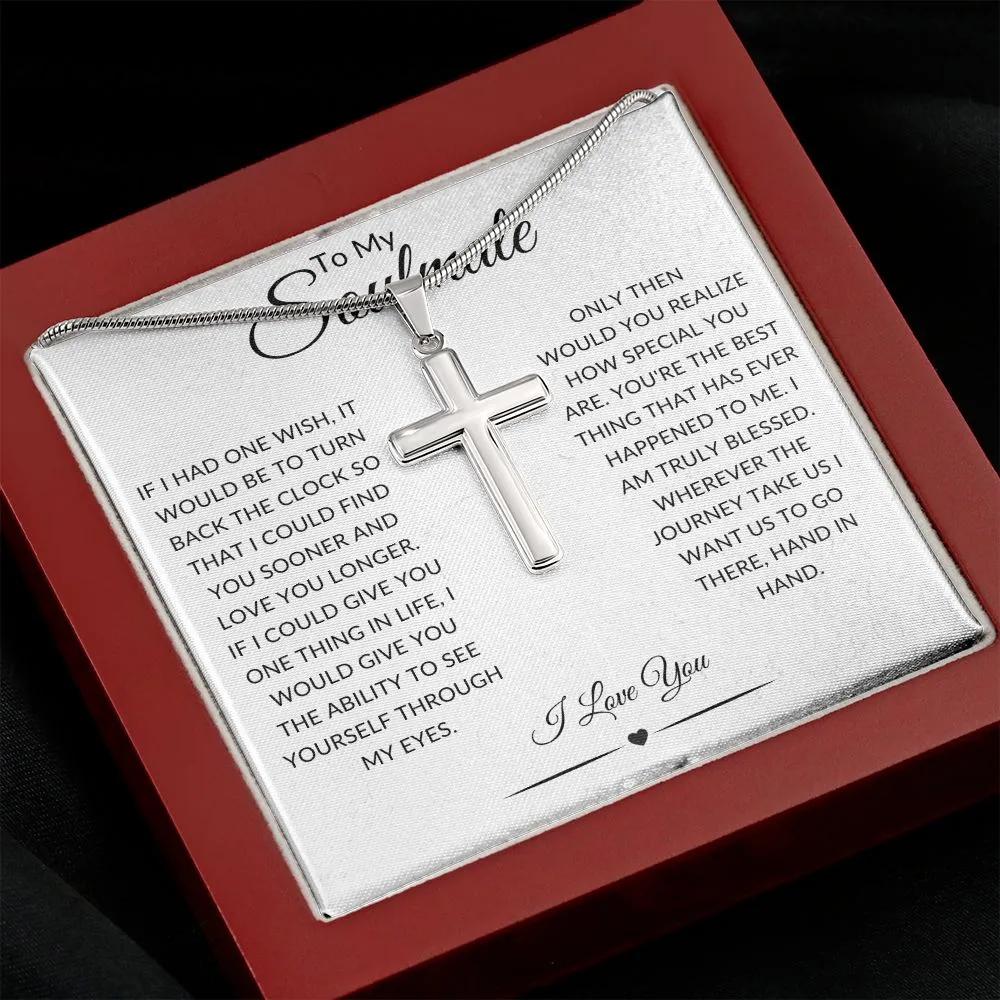 To My Soulmate | Faith-based | Cross Necklace