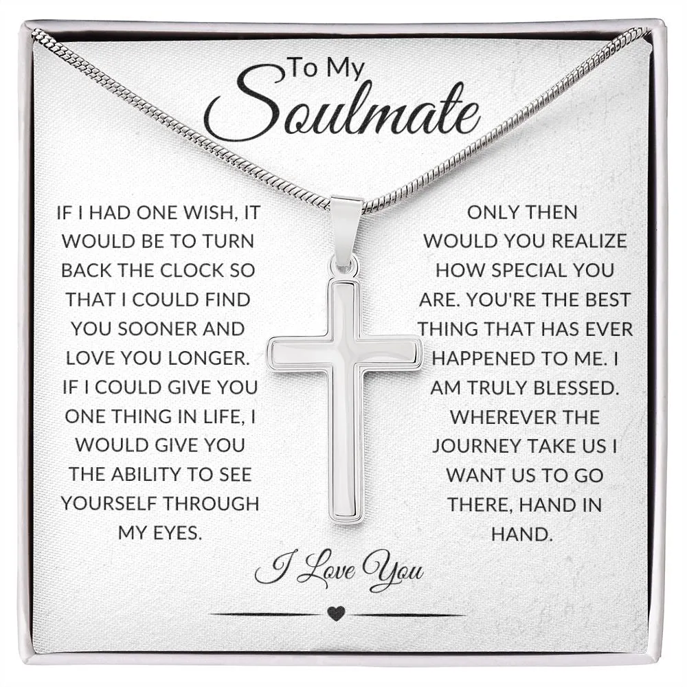 To My Soulmate | Faith-based | Cross Necklace