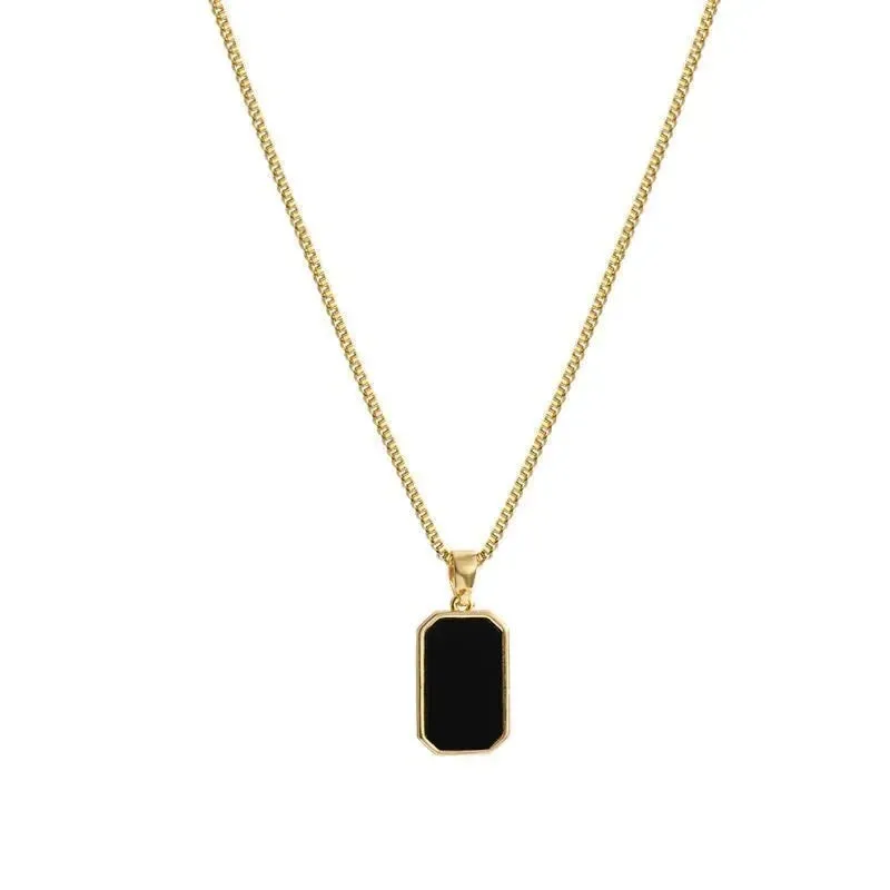 Trendy Silver Square Necklace