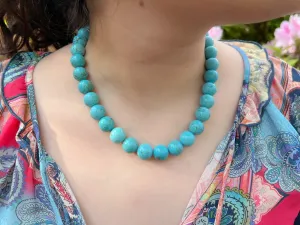 Turquoise Chunky Choker Necklace