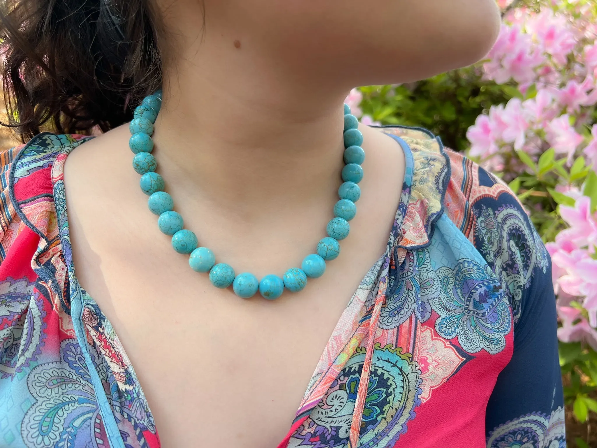 Turquoise Chunky Choker Necklace