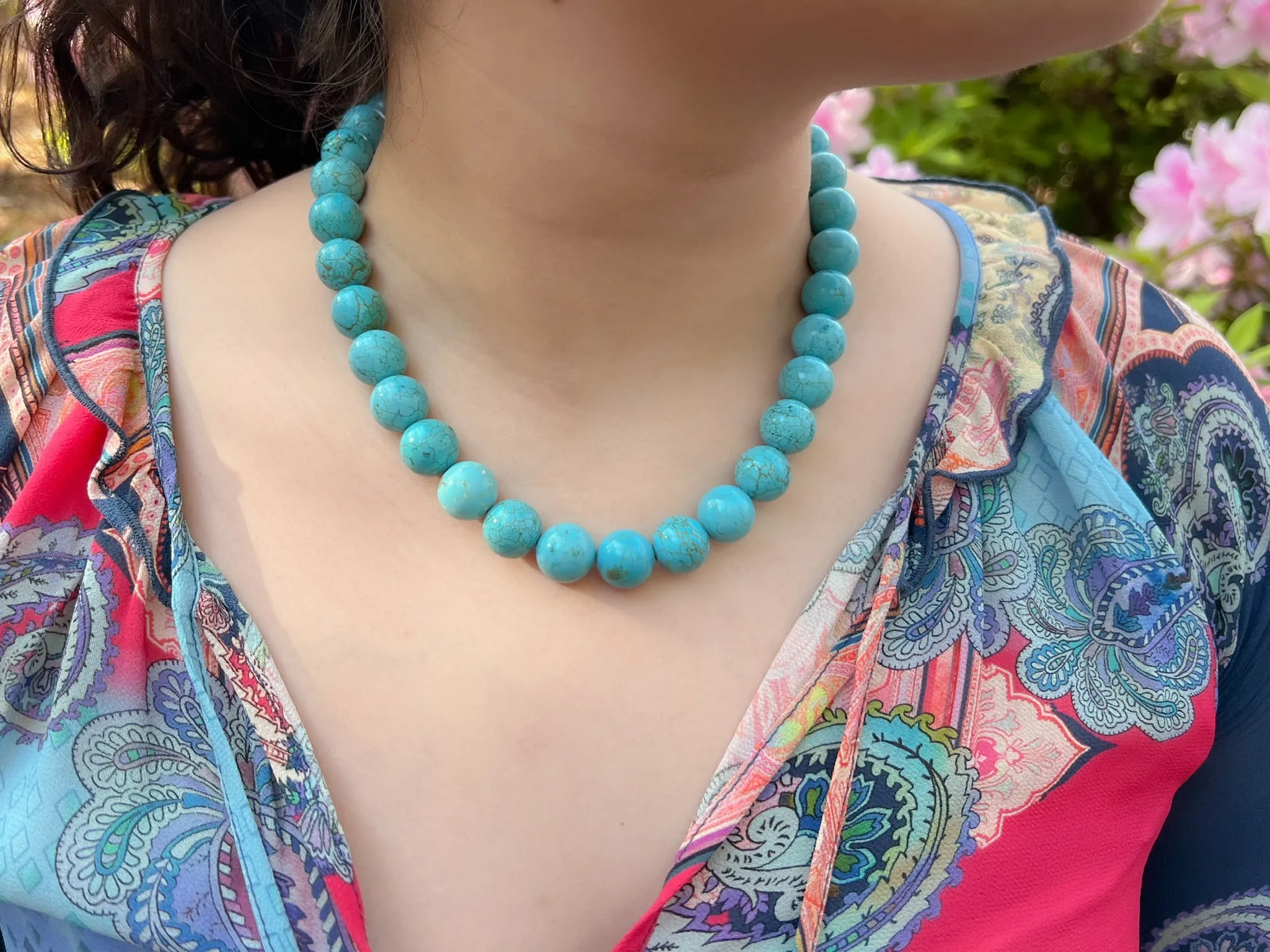 Turquoise Chunky Choker Necklace