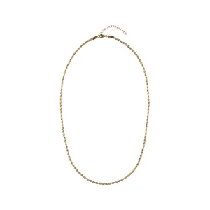 TWISTED CHAIN NECKLACE EXTRA THIN GOLD 55 CM