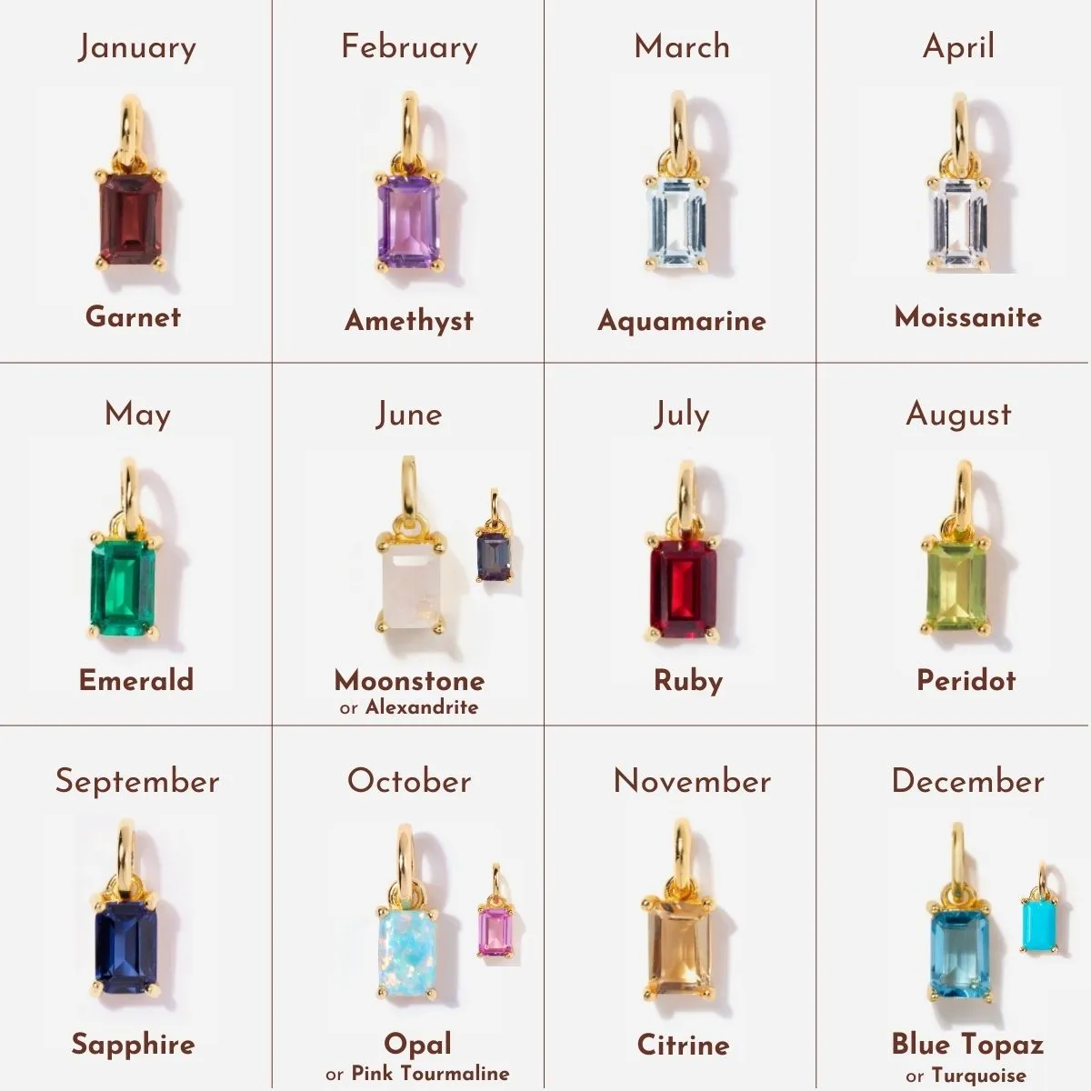 Two-Birthstone Necklace