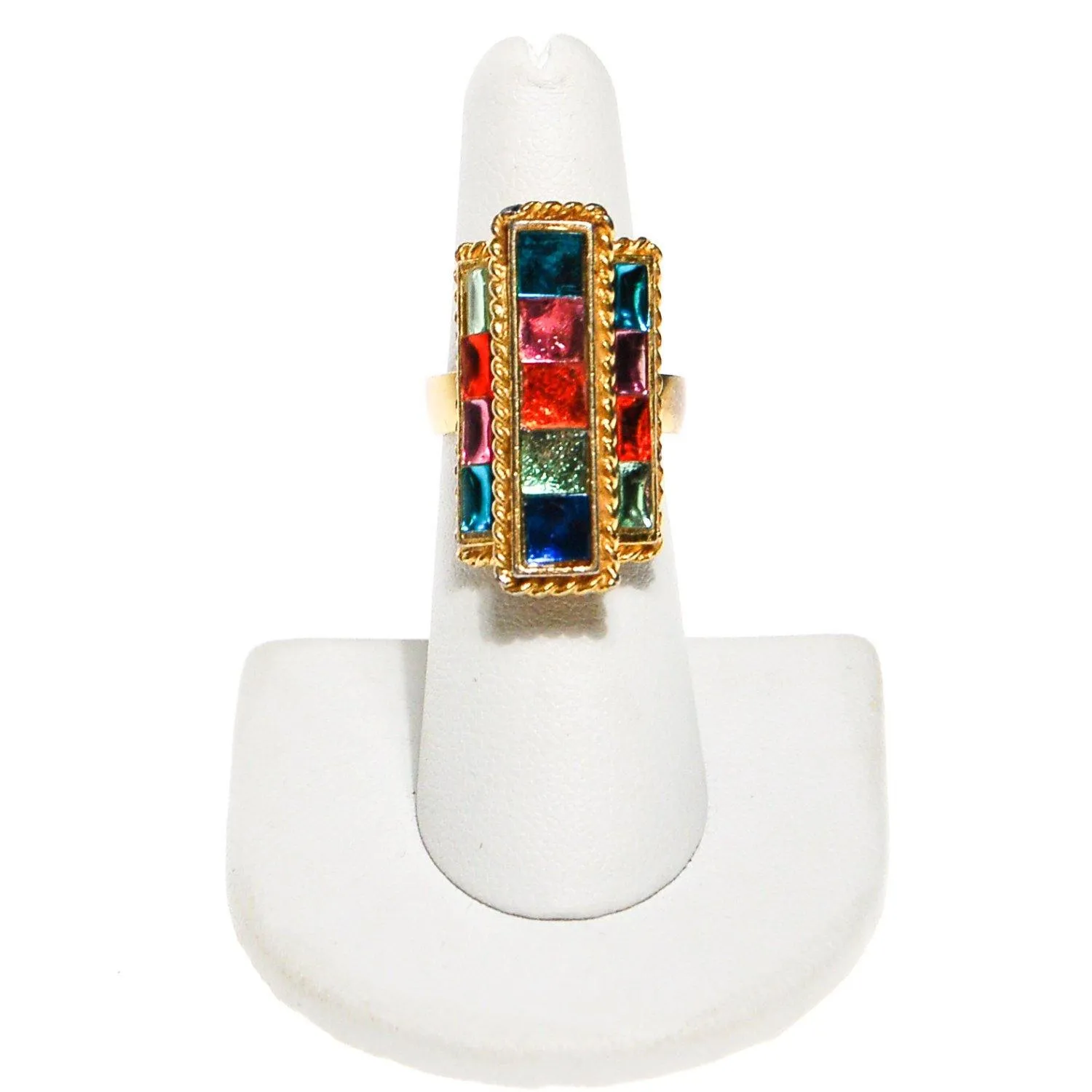 Uncas Colorful Rhinestone Statement Ring