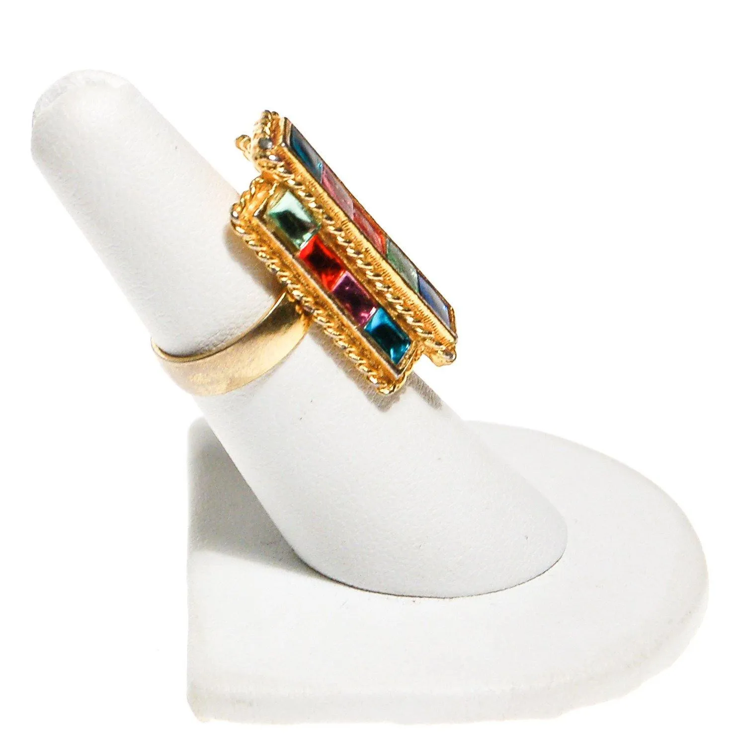 Uncas Colorful Rhinestone Statement Ring