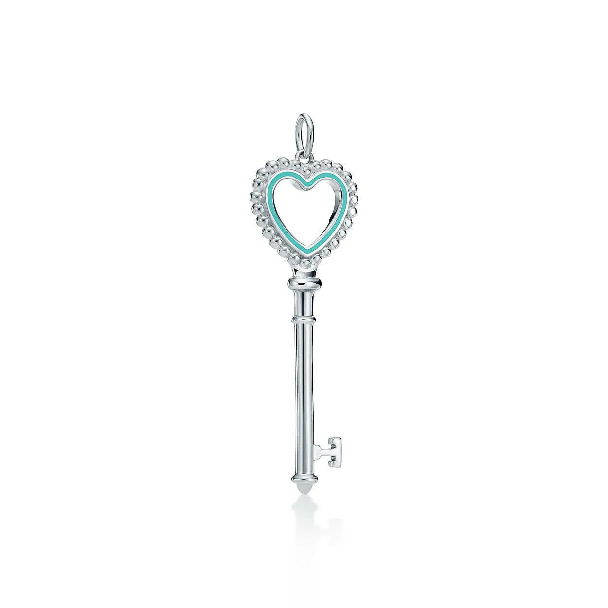 Unlock Happiness Beaded Heart Key Pendant Necklace