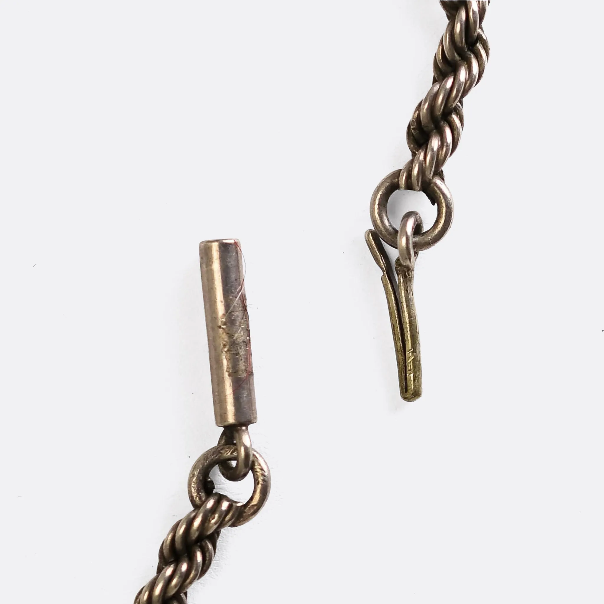 Victorian Niello Cross Pendant & Silver Chain
