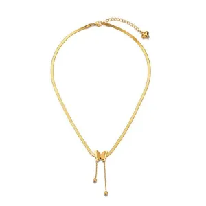 Vintage Butterfly Chain Necklace Gold Women Aesthetic jewelry