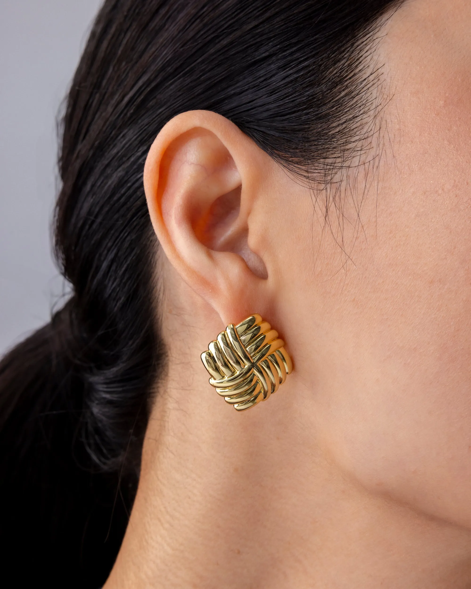Vintage Diamond Knot Earrings