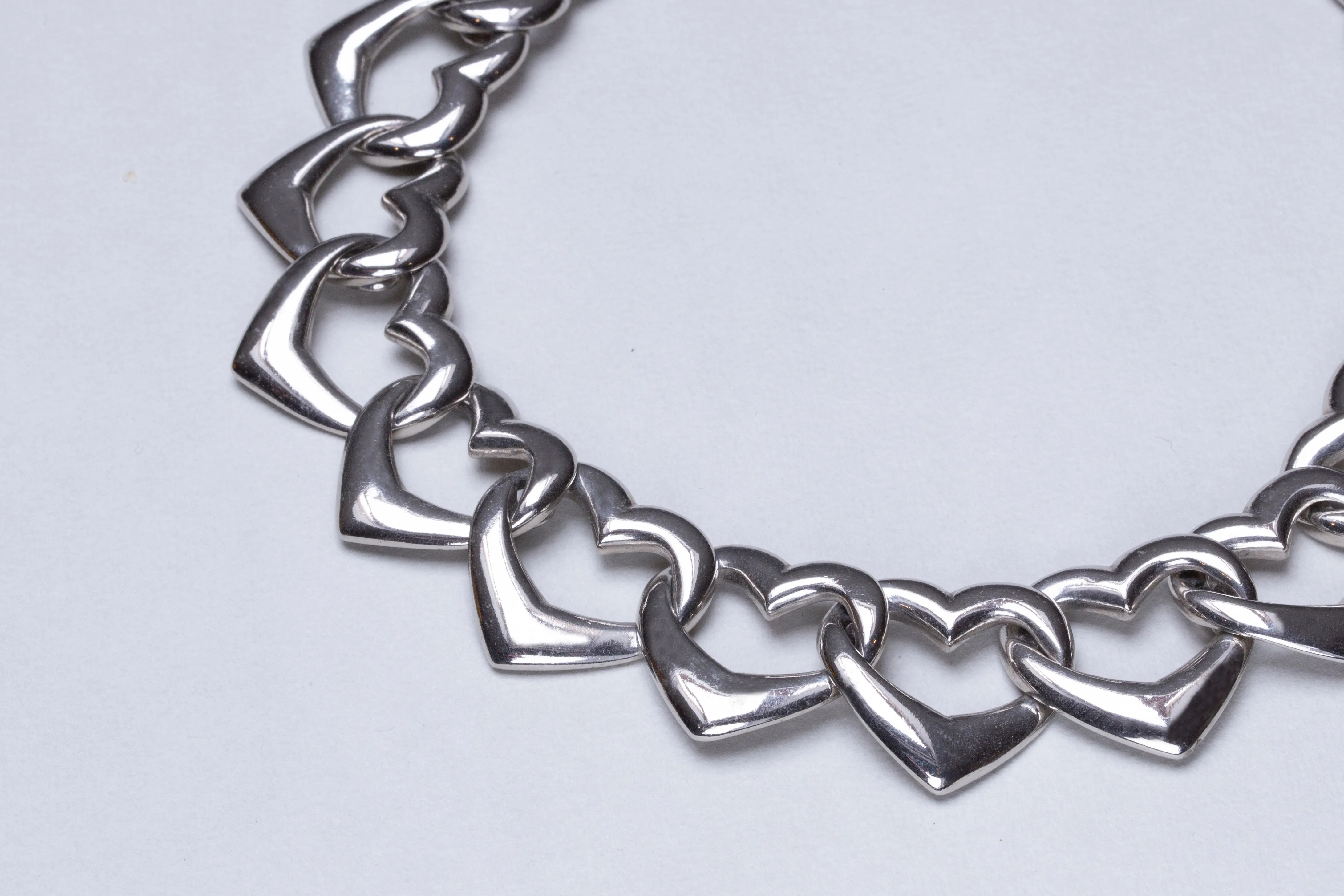 Vintage Heart Necklace in Gold and Silver