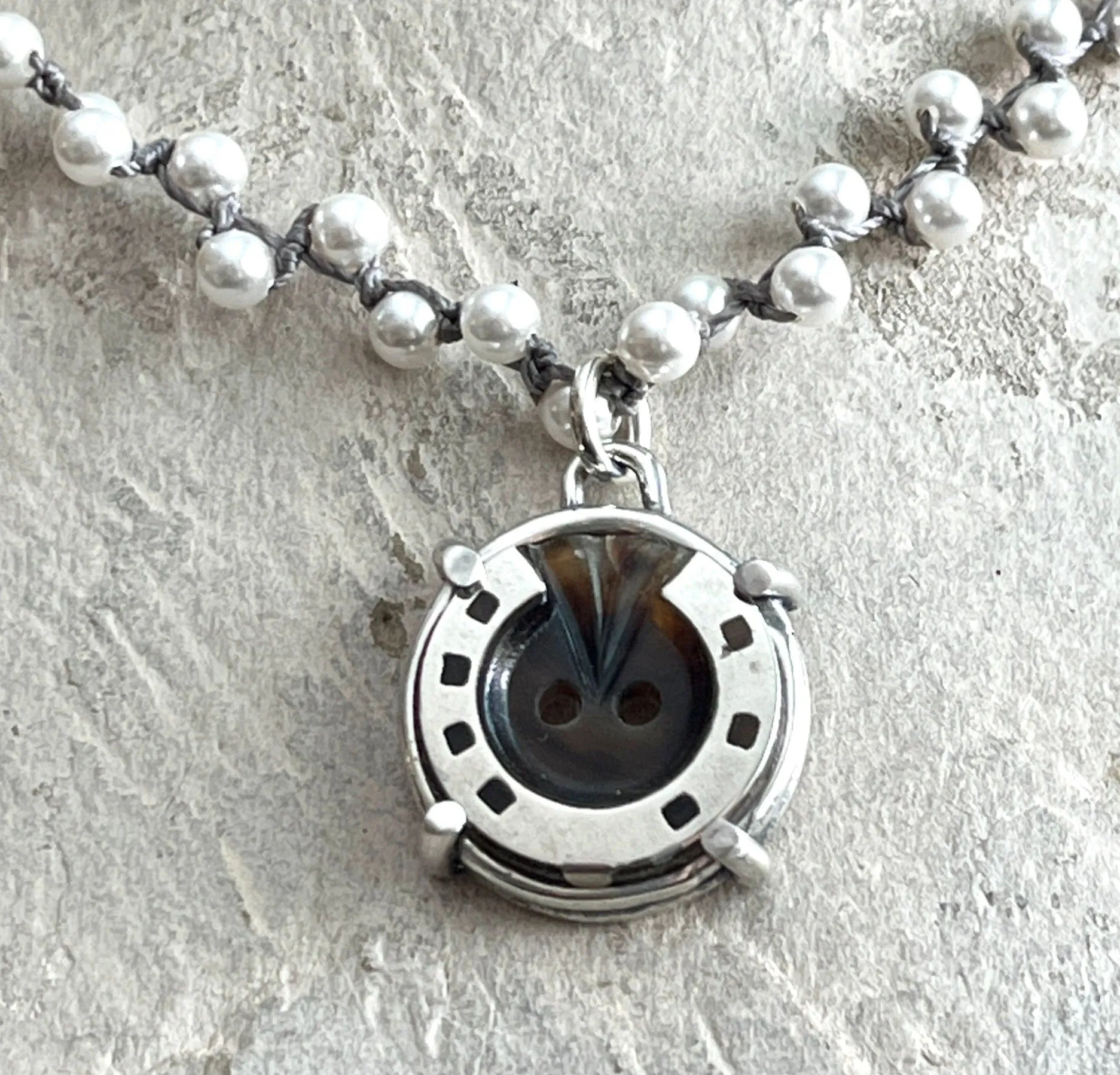 Vintage Horseshoe Button Necklaces