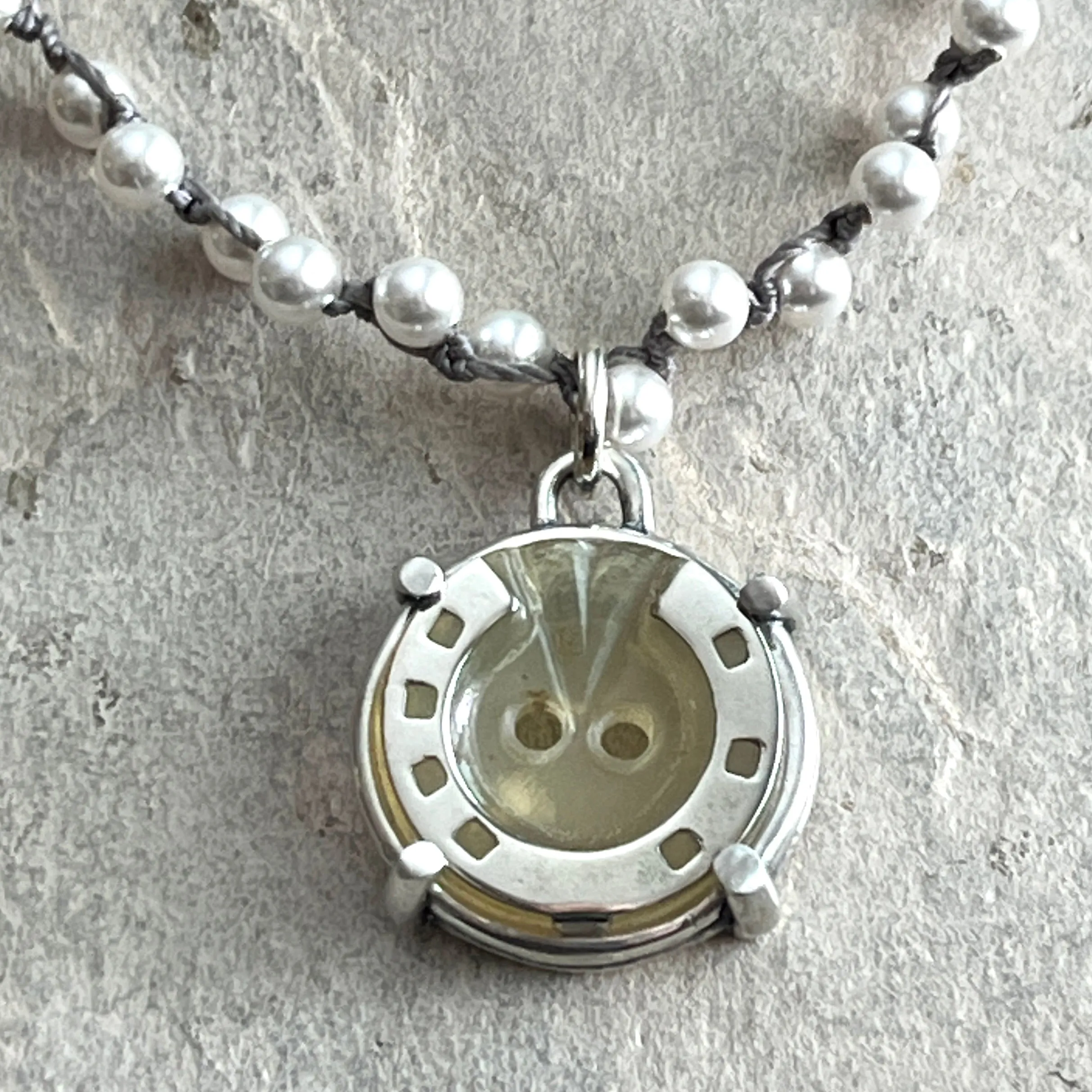 Vintage Horseshoe Button Necklaces