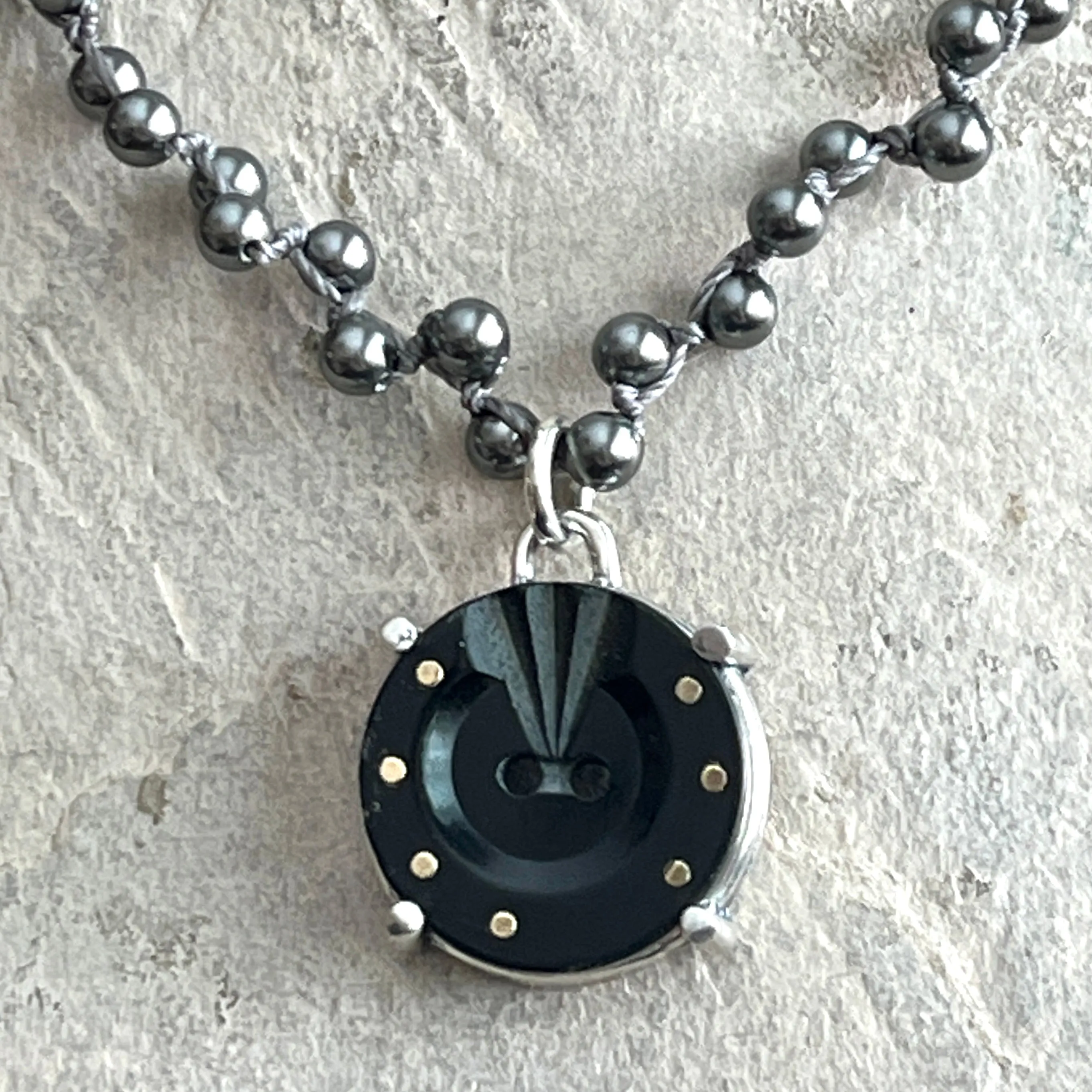 Vintage Horseshoe Button Necklaces