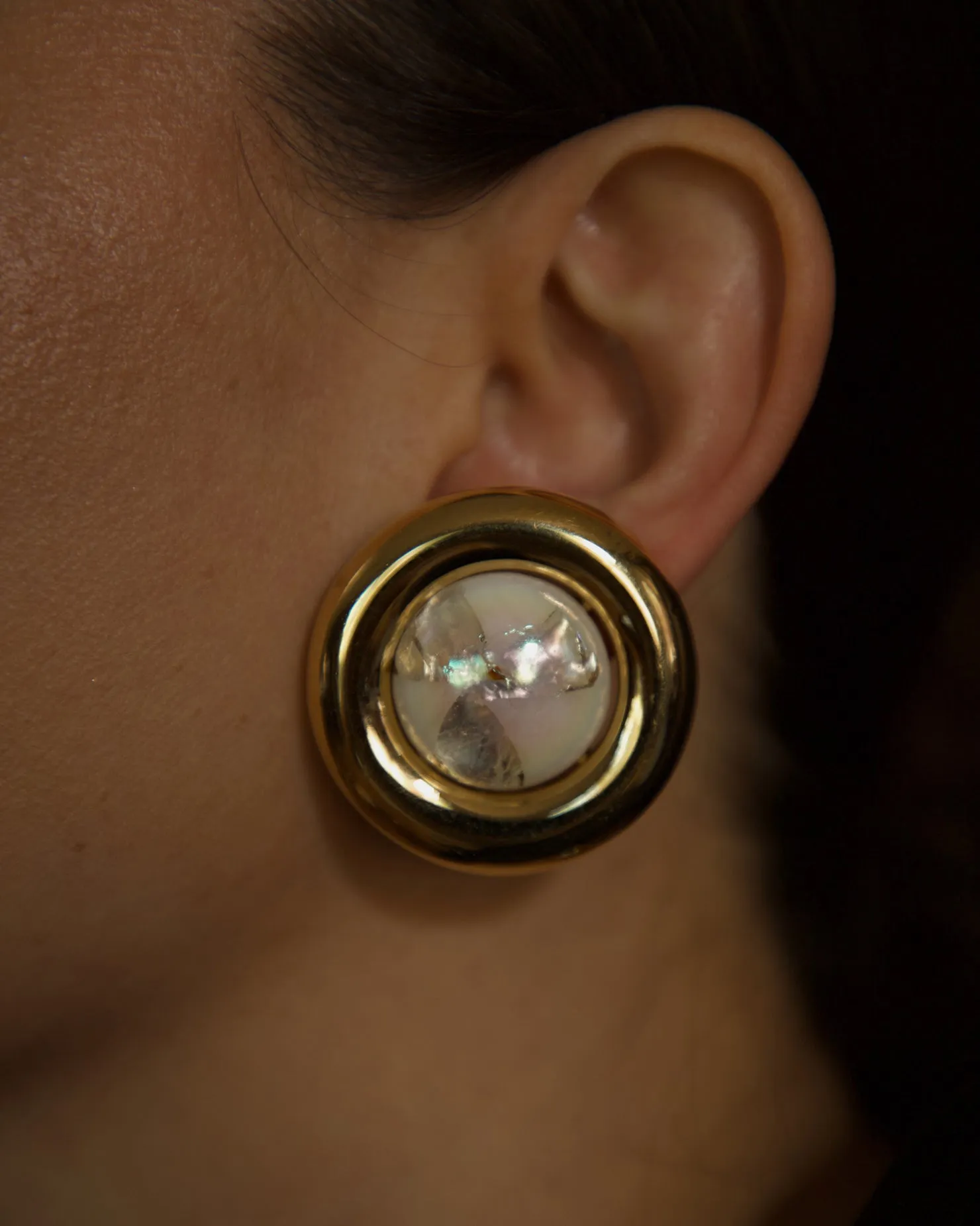 Vintage Iridescent Cab Clip Ons
