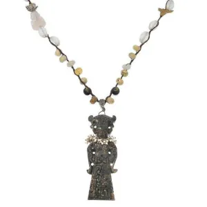 Vintage Jade Goddess Necklace