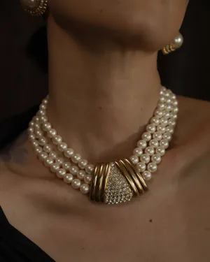 Vintage Multi-Strand Pearl Necklace