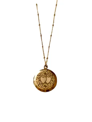 Vintage Round Heart Locket