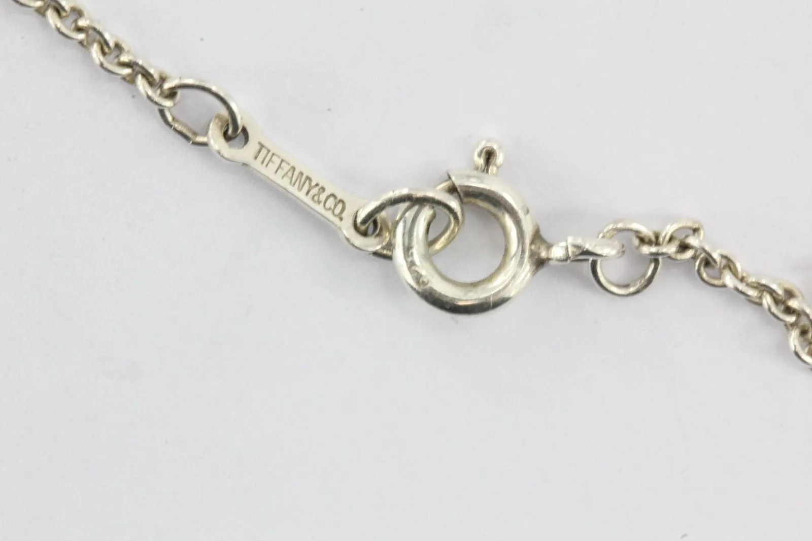 Vintage Tiffany & Co Sterling Silver Elsa Peretti Open Heart Pendant Necklace