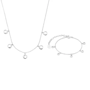 Violet's Gift 925 sterling silver necklace and bracelet gift set