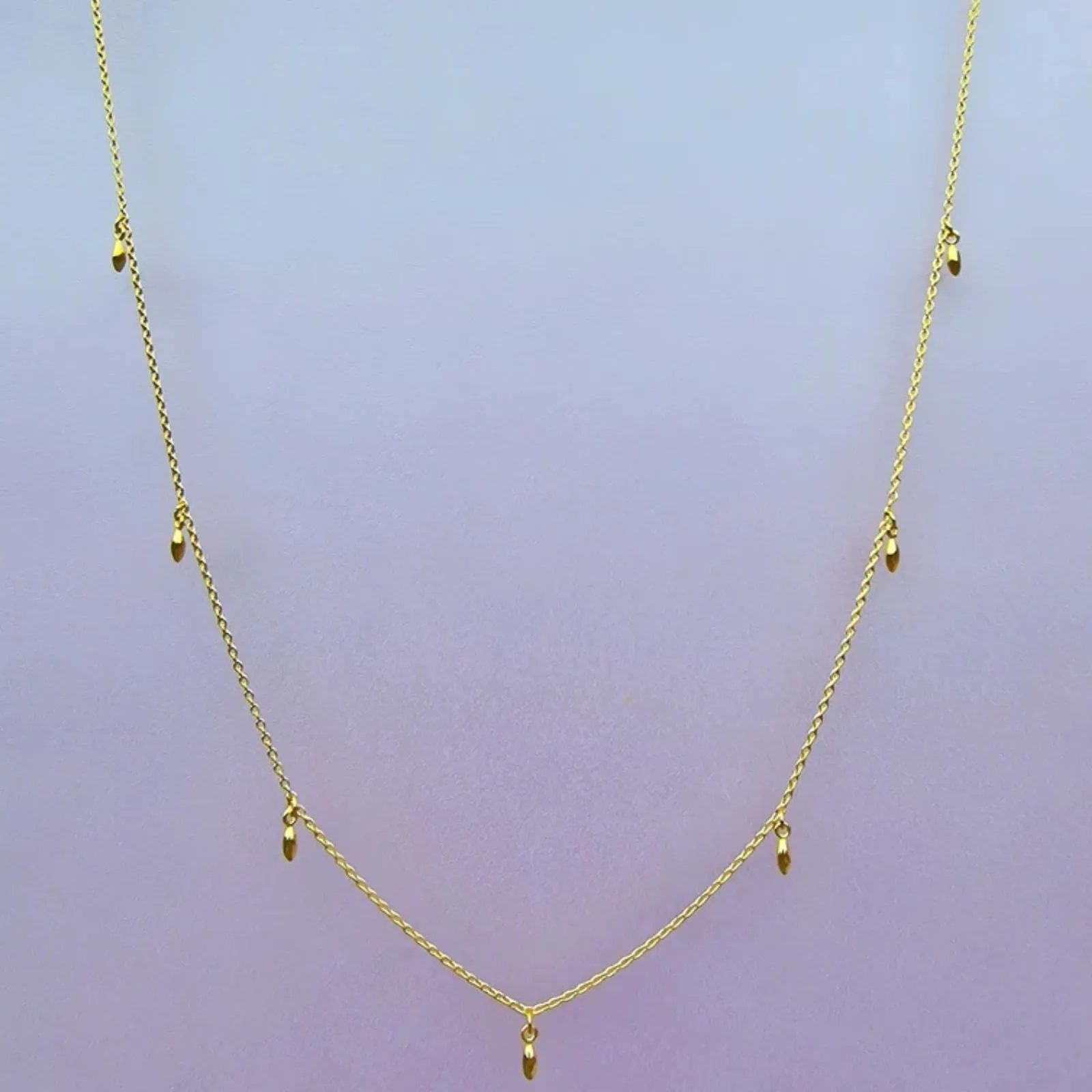 Vurchoo Cambodia Gold Rice Grain Necklace