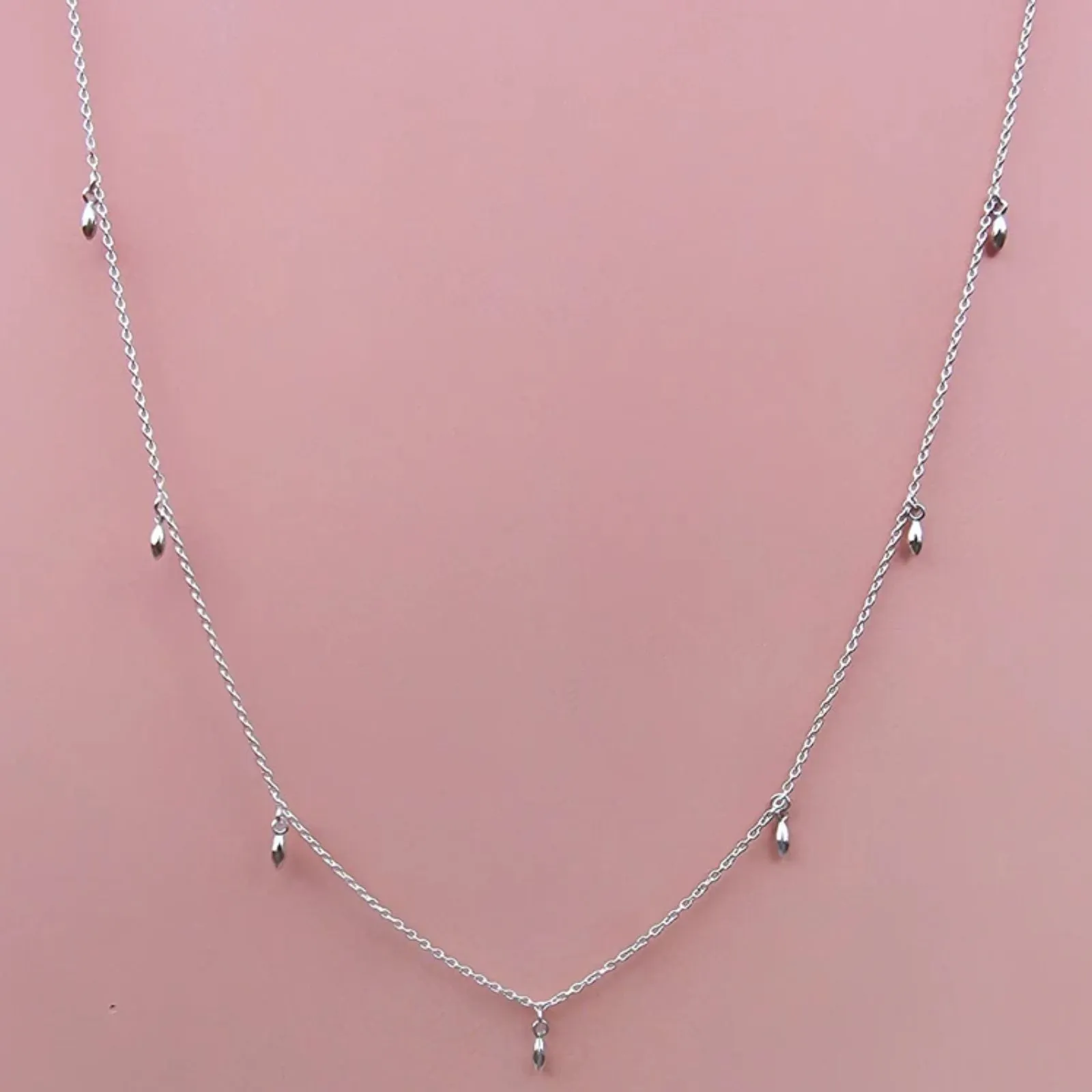 Vurchoo Cambodia Silver Rice Grain Necklace