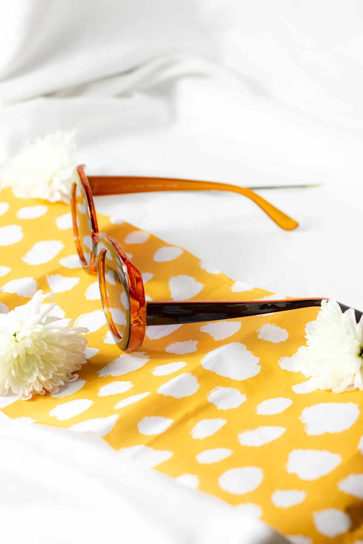 Weighted Oversize Chunky Circle Sunglasses