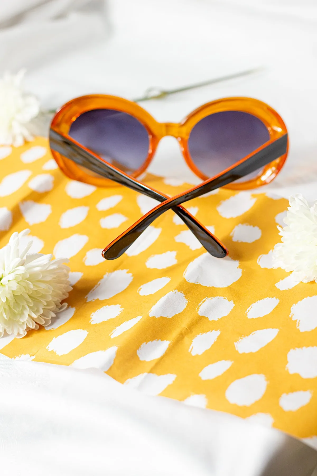 Weighted Oversize Chunky Circle Sunglasses