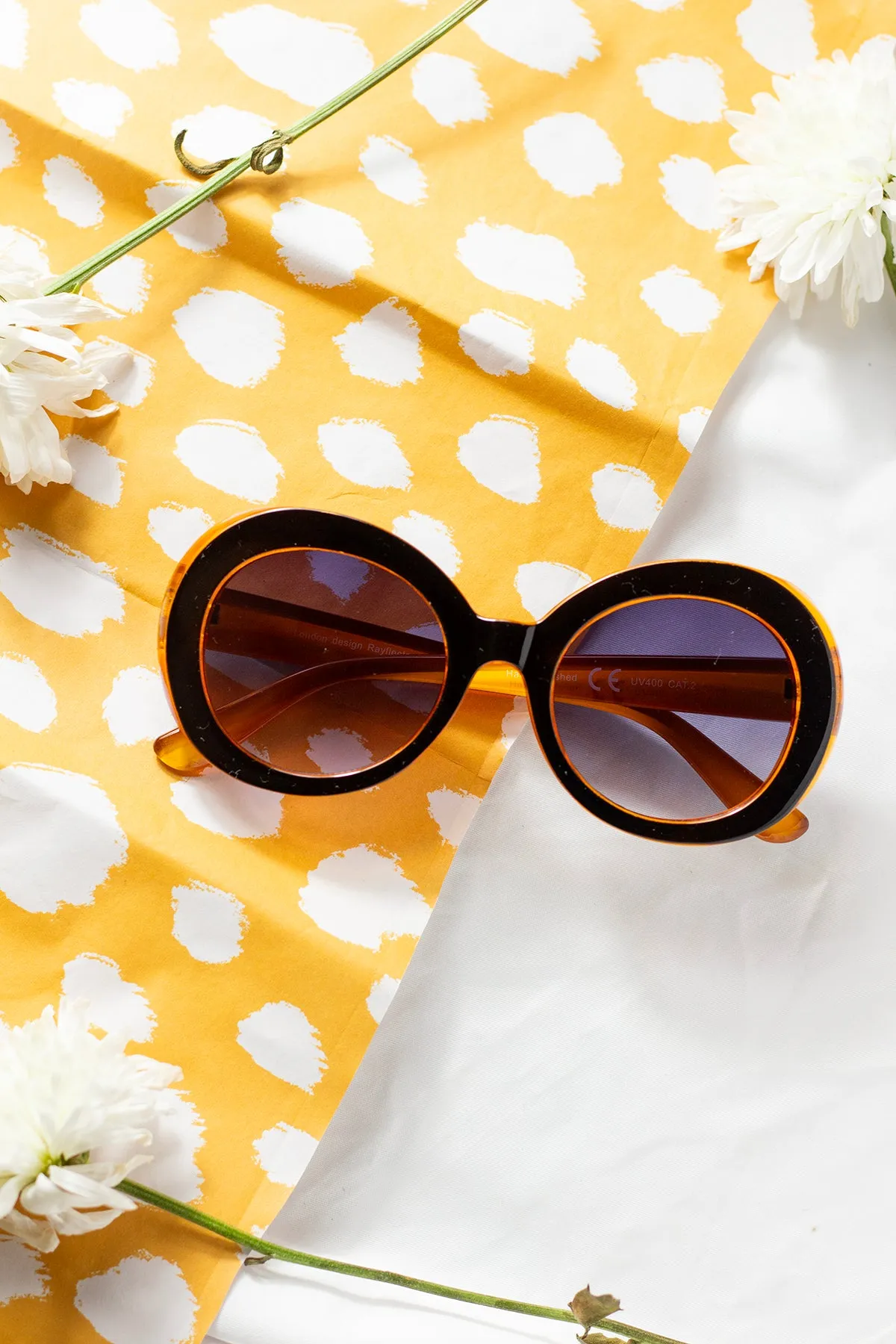 Weighted Oversize Chunky Circle Sunglasses