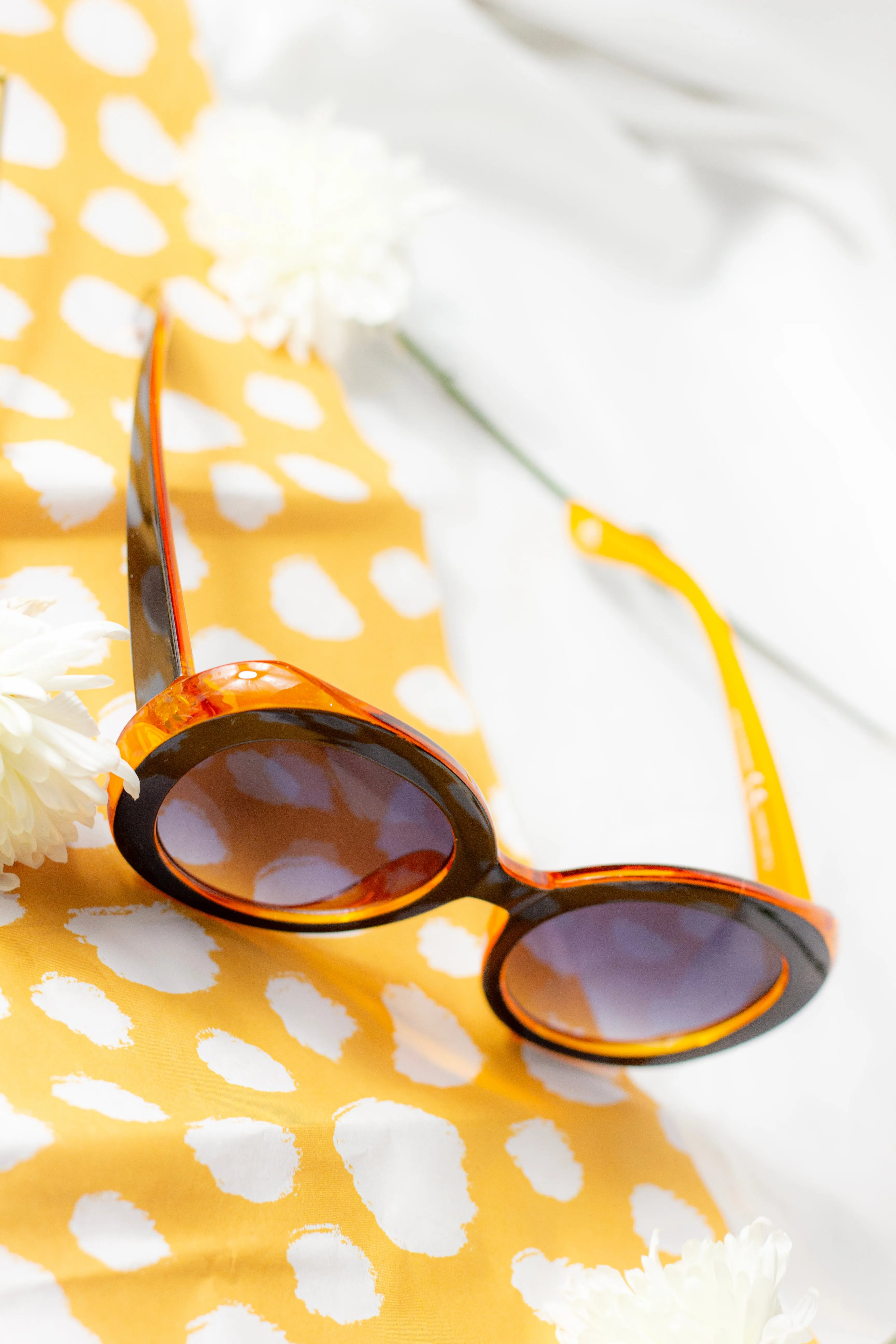 Weighted Oversize Chunky Circle Sunglasses