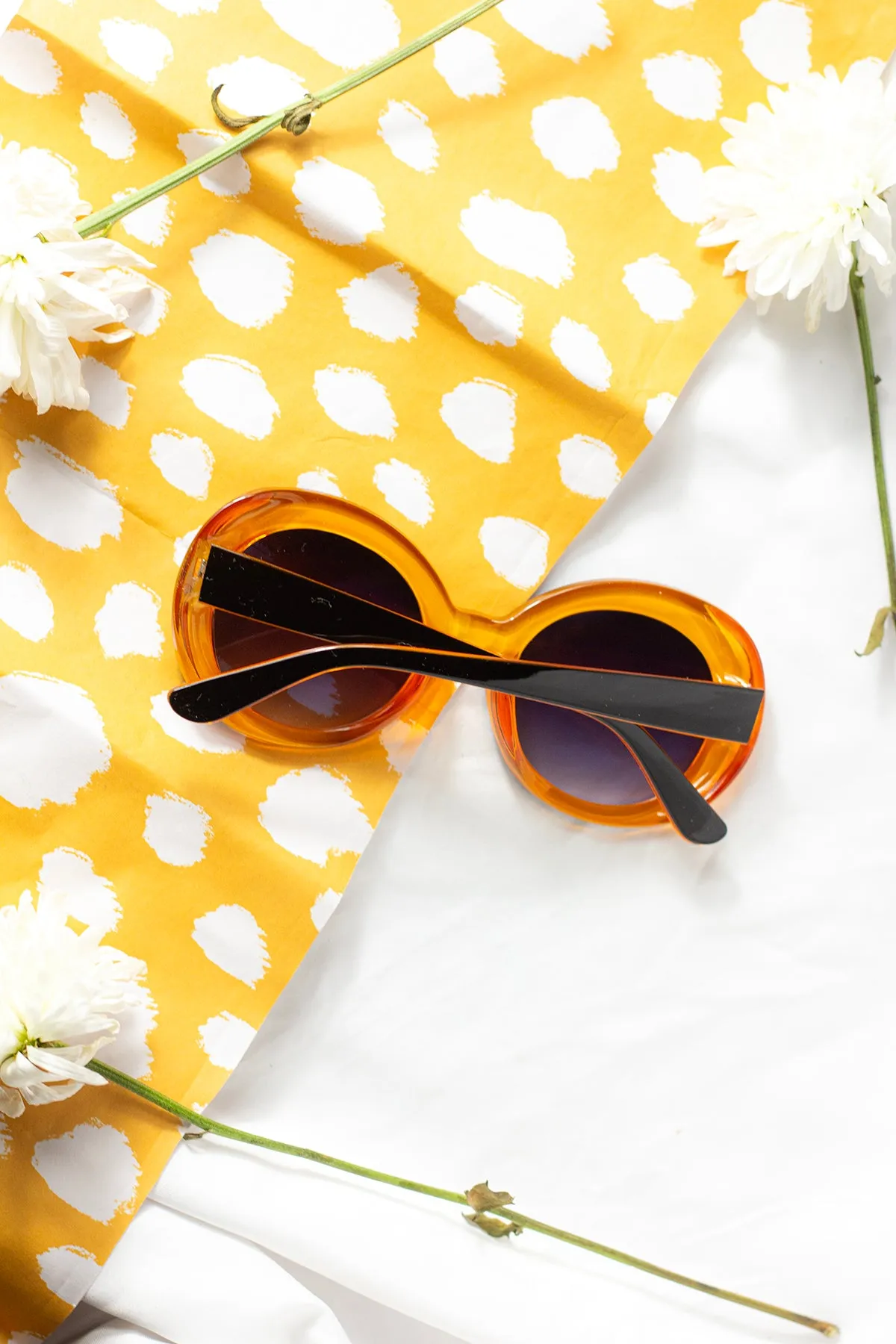 Weighted Oversize Chunky Circle Sunglasses