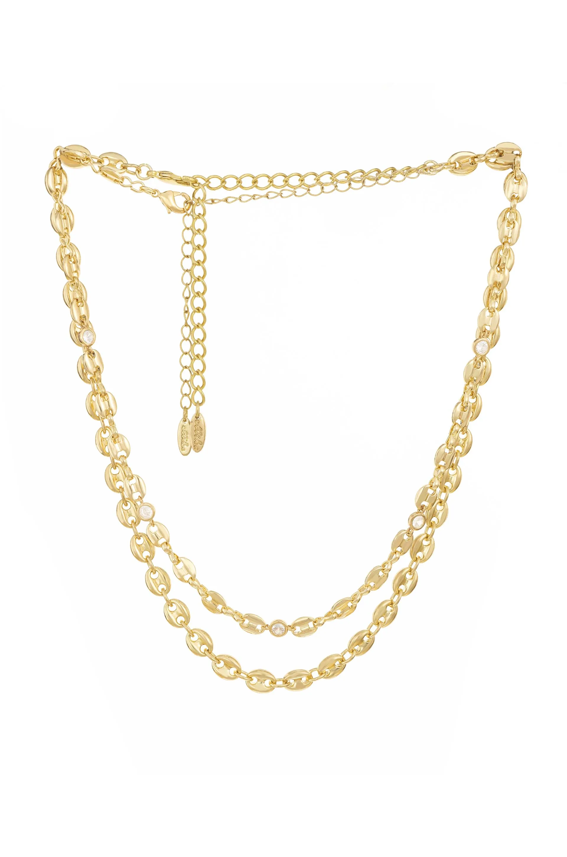 West Coast Sunset 18k Gold Plated Chain Necklace Set