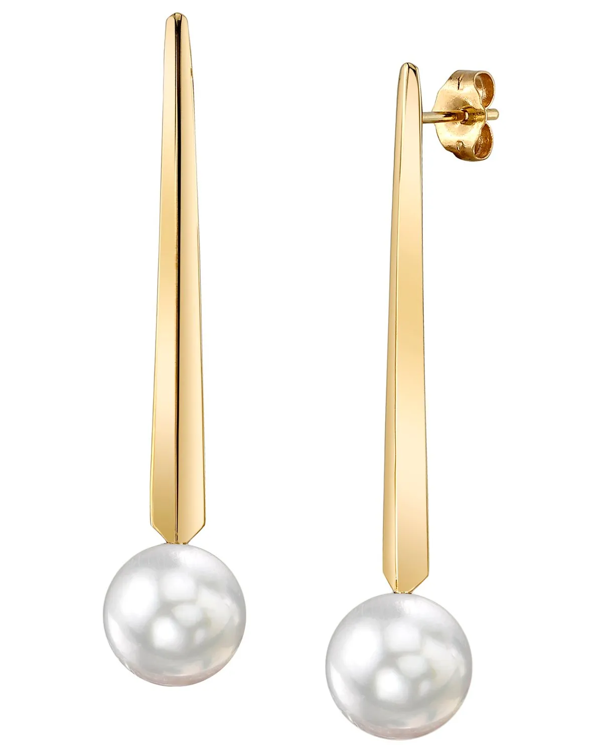 White South Sea Pearl Mod Dangle Earrings