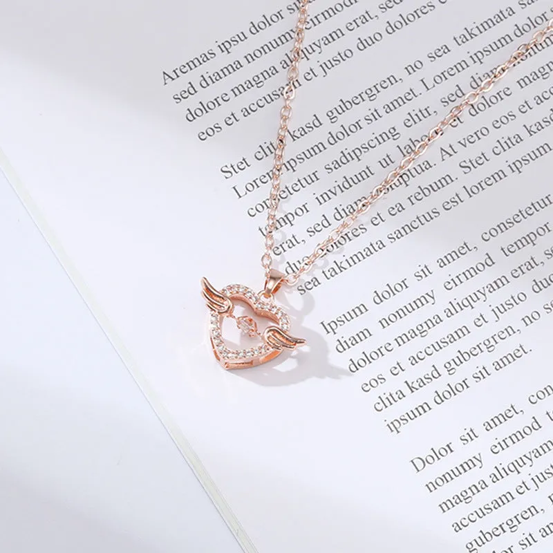 Wholesale Alloy Heart Pendant Necklace JDC-NE-XingL012