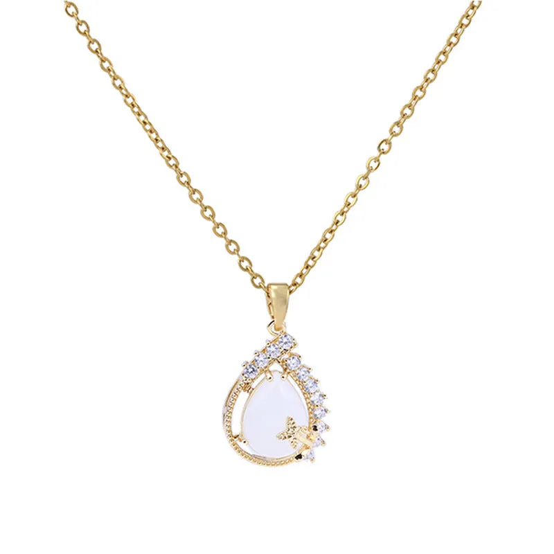 Wholesale Alloy Red Heart Pendant Necklace JDC-NE-XingL019