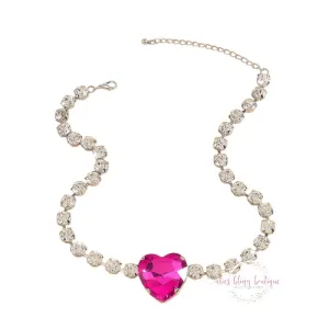 With All My Heart - Pink Necklace