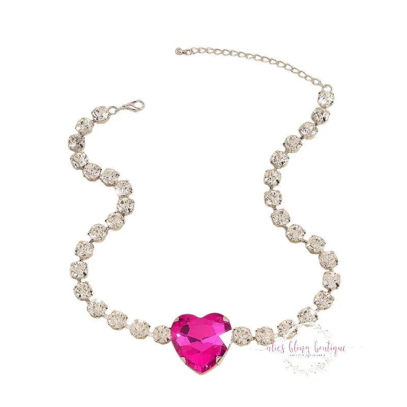 With All My Heart - Pink Necklace