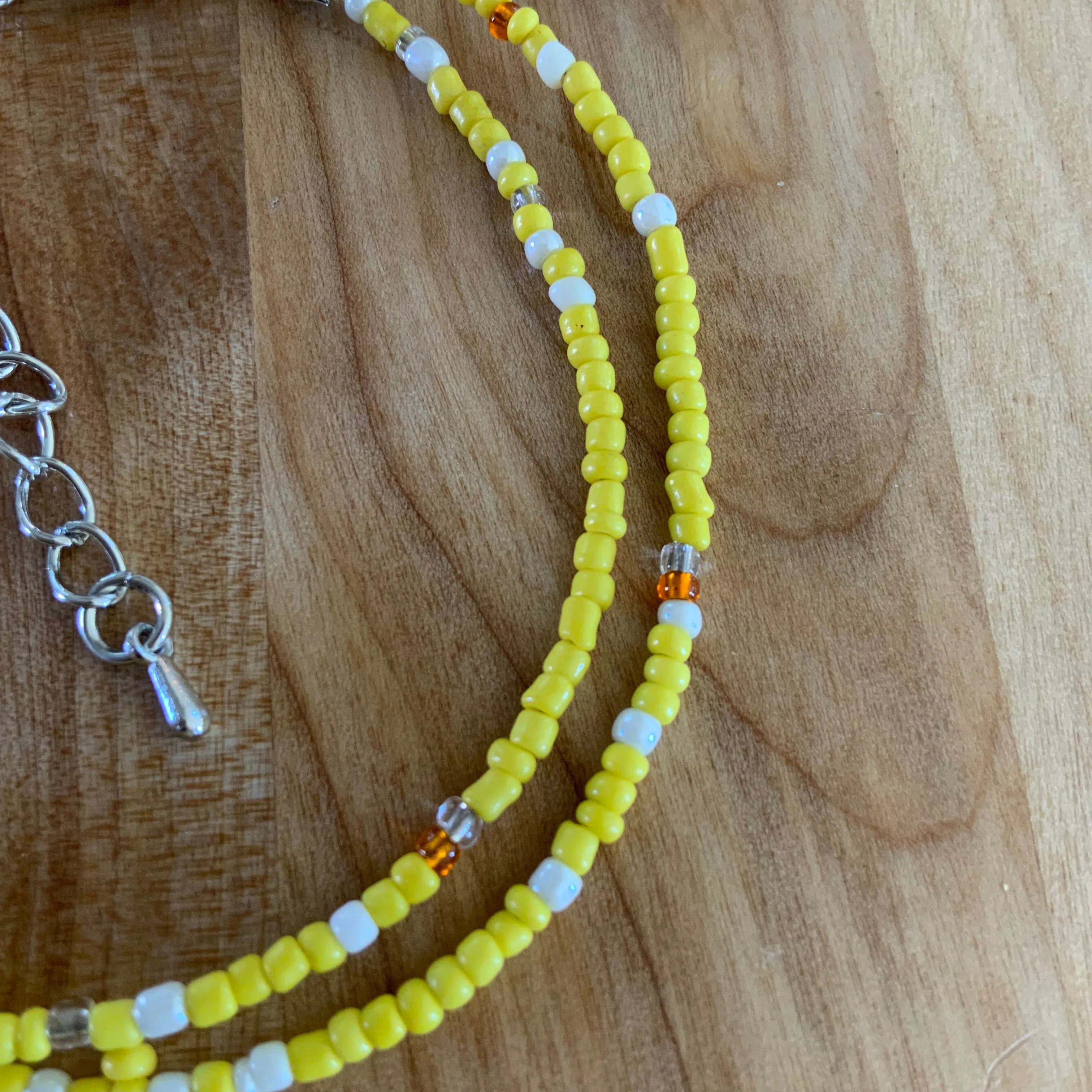 Yellow Seed Beads Necklace