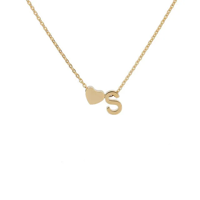 Your Initial Heart Necklace