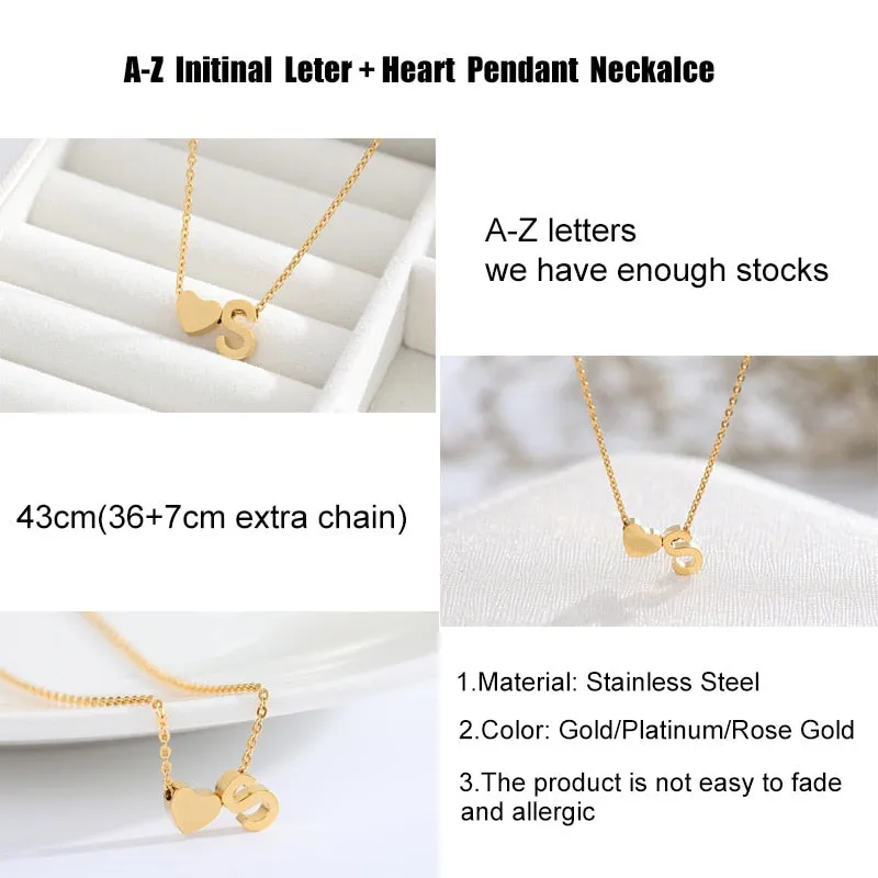 Your Initial Heart Necklace