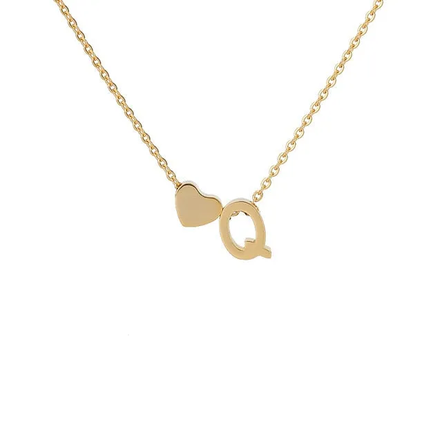 Your Initial Heart Necklace