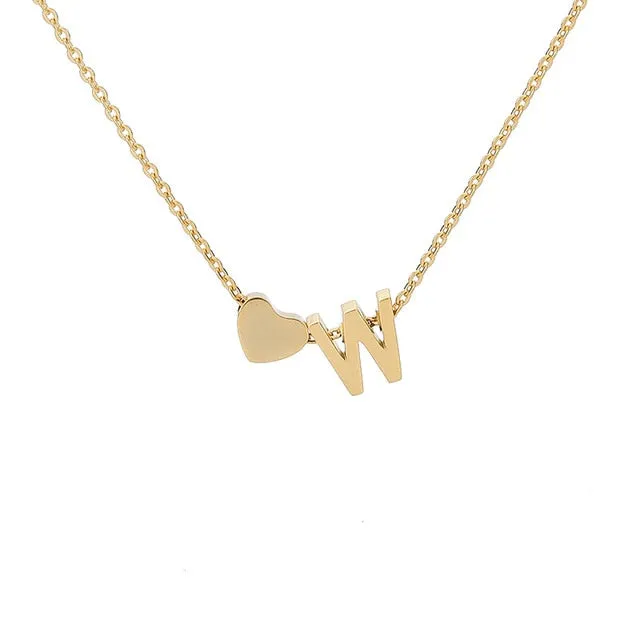 Your Initial Heart Necklace