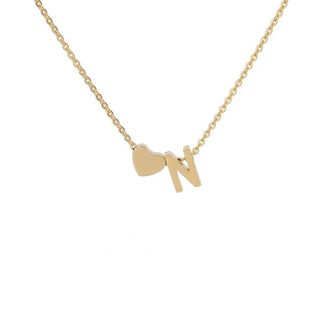 Your Initial Heart Necklace
