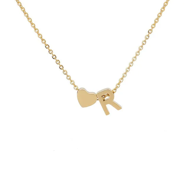 Your Initial Heart Necklace