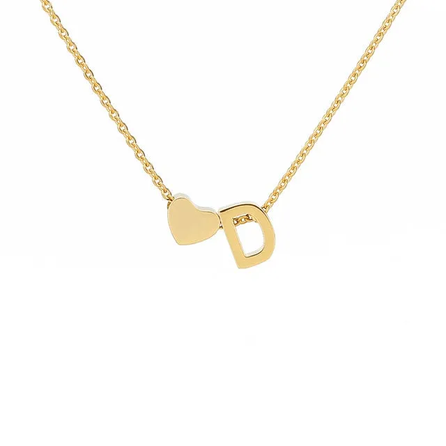 Your Initial Heart Necklace