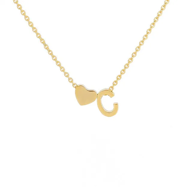 Your Initial Heart Necklace