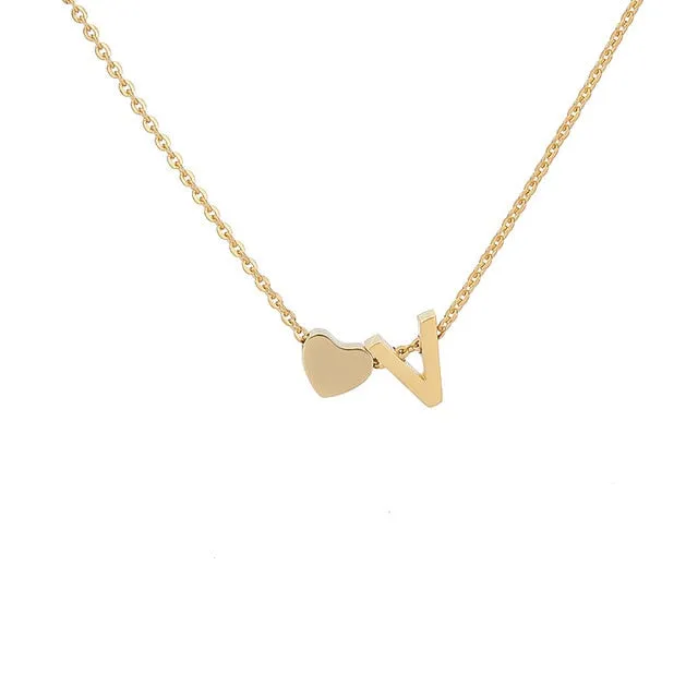 Your Initial Heart Necklace