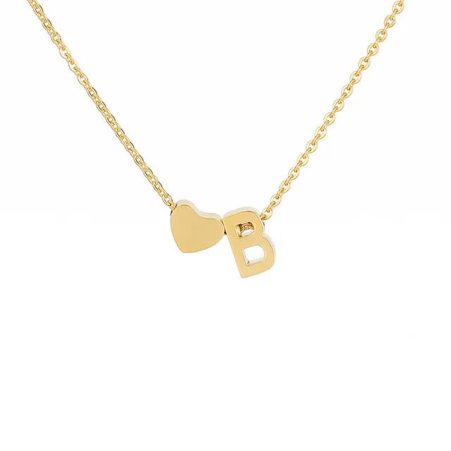 Your Initial Heart Necklace