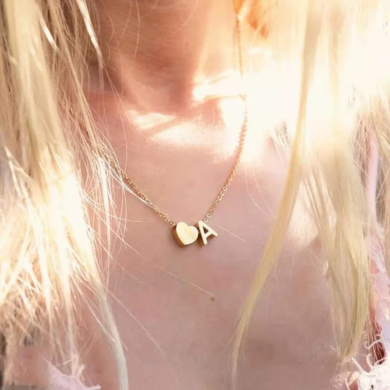Your Initial Heart Necklace